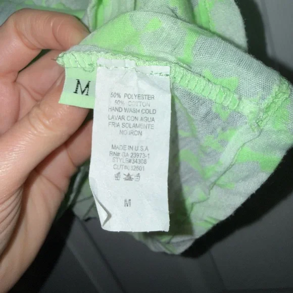 Green Sheer Women's Top - Picture 6 of 6